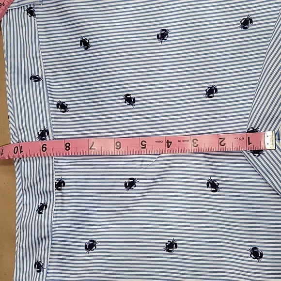 Izod Size 10 Blue White Striped Shorts with Blue Crab Pattern. Exc. Used Cond. - Picture 5 of 10